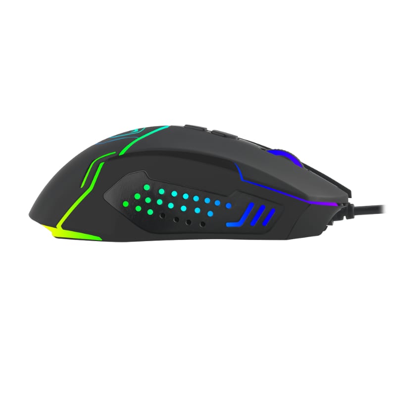 T-Dagger Senior 4800Dpi 7 Button 180Cm Cable Ambi-Design Rgb Backlit Gaming Mouse - Black