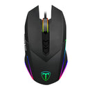 T-Dagger Lieutenant 8000Dpi 10 Button 180Cm Cable Ambi-Design Rgb Backlit Gaming Mouse - Clear Black