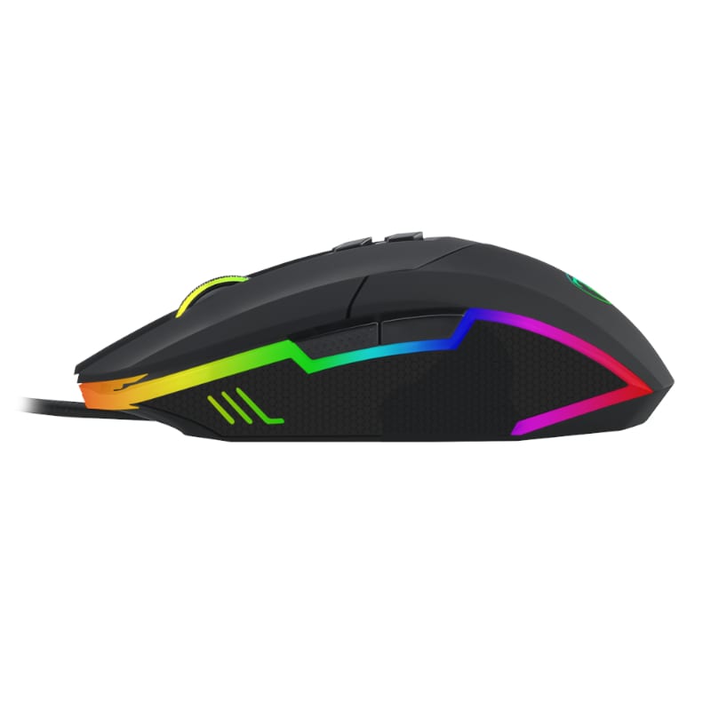 T-Dagger Lieutenant 8000Dpi 10 Button 180Cm Cable Ambi-Design Rgb Backlit Gaming Mouse - Clear Black