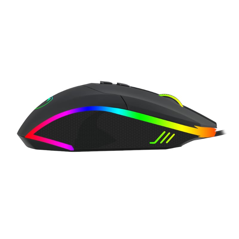 T-Dagger Lieutenant 8000Dpi 10 Button 180Cm Cable Ambi-Design Rgb Backlit Gaming Mouse - Clear Black