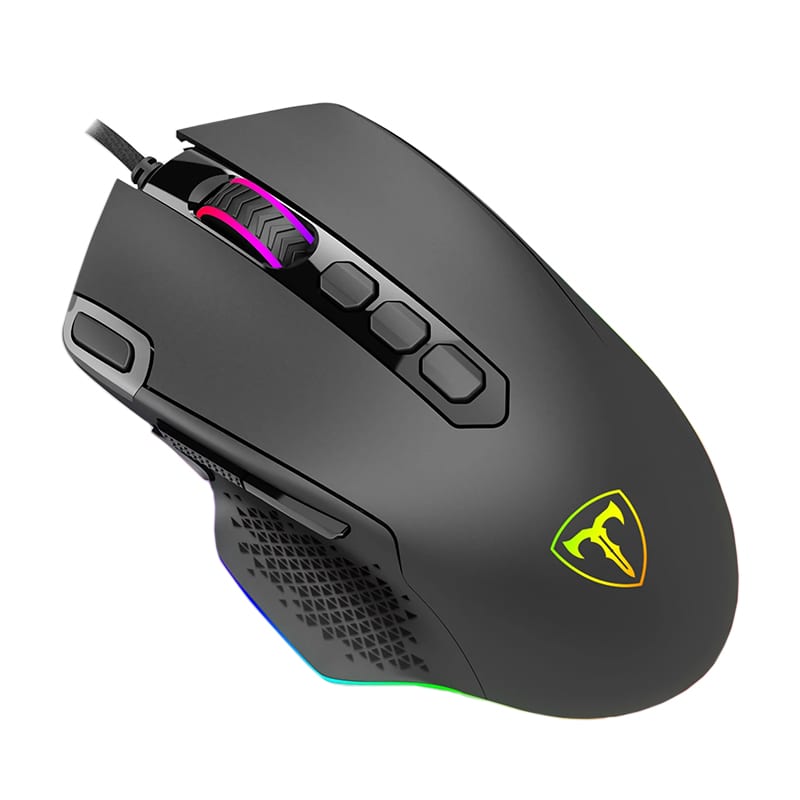 T-Dagger Battle 8000Dpi 10 Button 180Cm Cable Rgb Backlit Gaming Mouse - Black