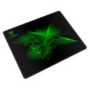 T-Dagger Geometry Medium Size 360Mm X 300Mm X 3Mm Speed Design Printed Gaming Mouse Pad Black And Green