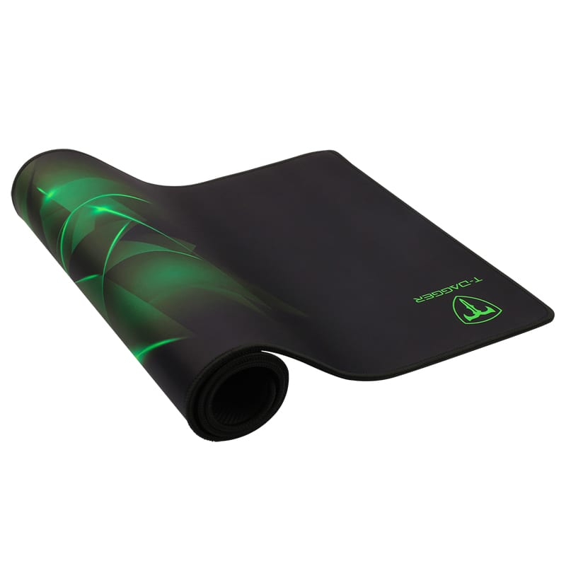 T-Dagger Geometry Large Size 780Mm X 300Mm X 3Mm Speed Design Printed Gaming Mouse Pad Black And Green