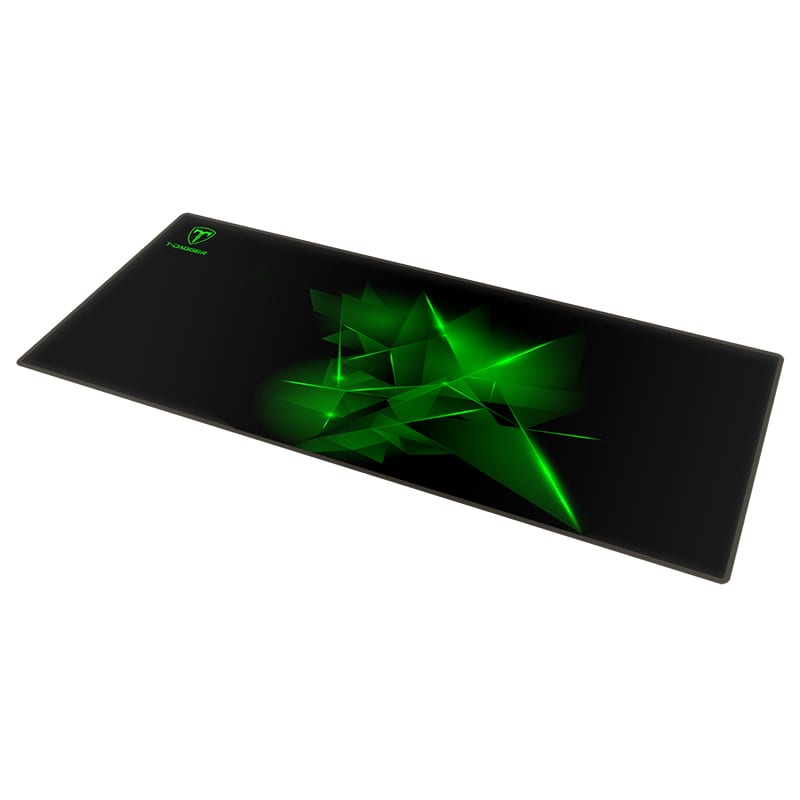 T-Dagger Geometry Large Size 780Mm X 300Mm X 3Mm Speed Design Printed Gaming Mouse Pad Black And Green