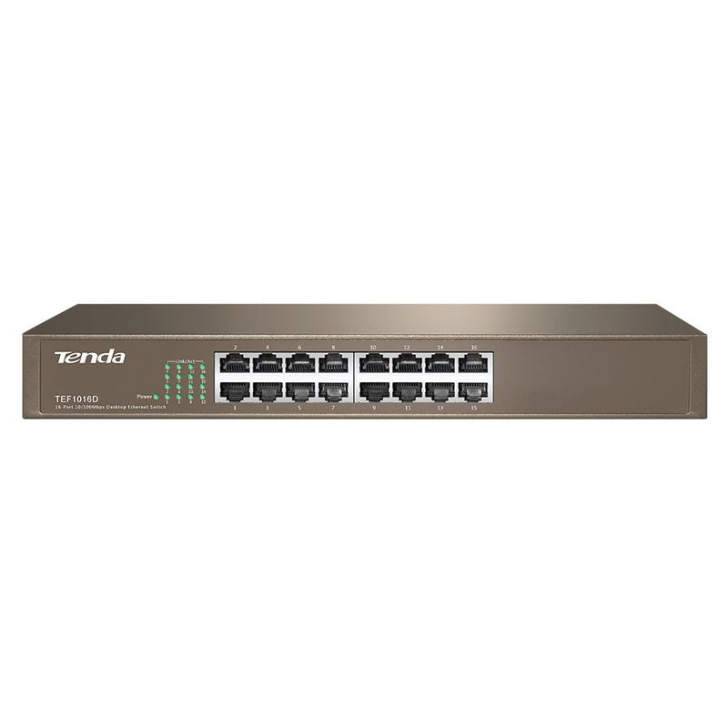 Tenda 16 Port Fast Ethernet Rack Mount Switch Tef1016D