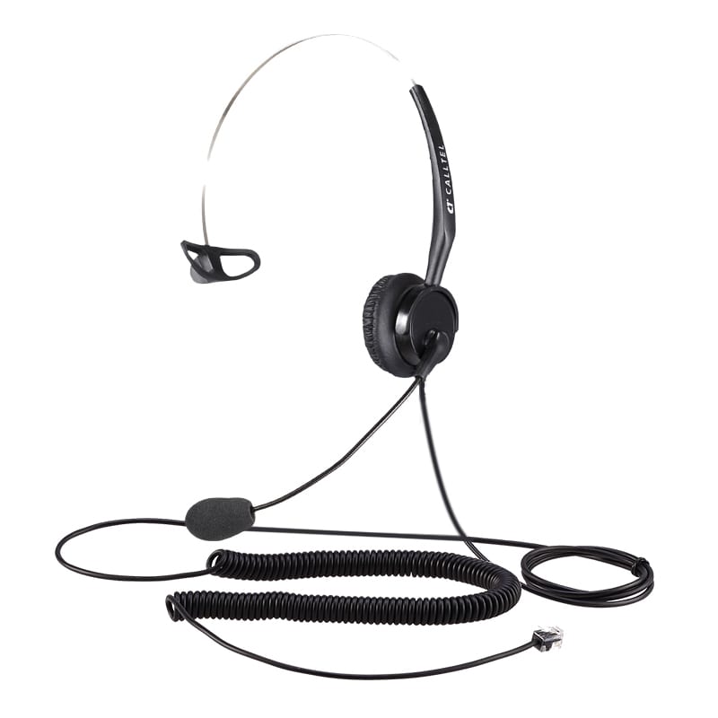 Calltel T400 Mono-ear Headset - Noise-cancelling Mic - Rj9 Standard