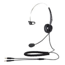 Calltel T400 Mono-Ear Headset - Noise-Cancelling Mic - Dual 3.5Mm Jacks