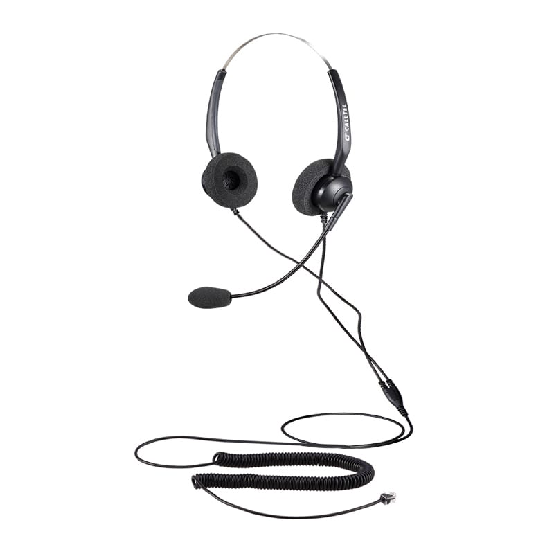 Calltel T800 Stereo-ear Headset - Noise-cancelling Mic - Rj9 Standard