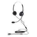 Calltel T800 Stereo-ear Headset - Noise-cancelling Mic - Dual 3.5mm Jacks