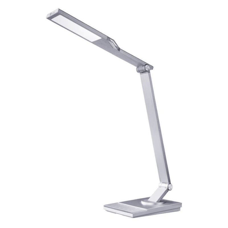 Taotronics Led 1200 Lumen Desk Lamp With Usb 5v/2a Charging Port|60 Min Timer|night Light|touch Dimmer - Silver