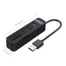 Orico Usb3.0 To 1x Usb 3.0 | 2x Usb2.0 + Sd|tf Hub Bk