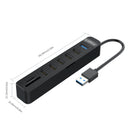 Orico Usb3.0 To 1X Usb 3.0 5X Usb2.0 + Sd Tf Hub Bk