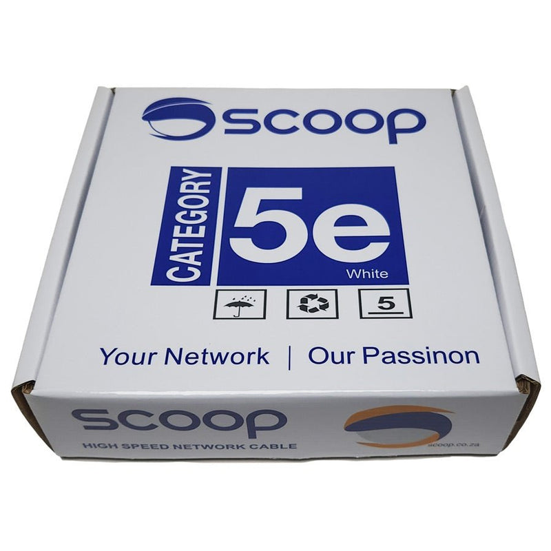 Scoop 100M Box Cat5E Cca White Utp Cable