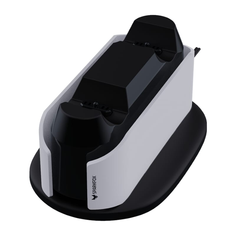 Sparkfox Playstation 5 Design Dual Charging Dock - White Black