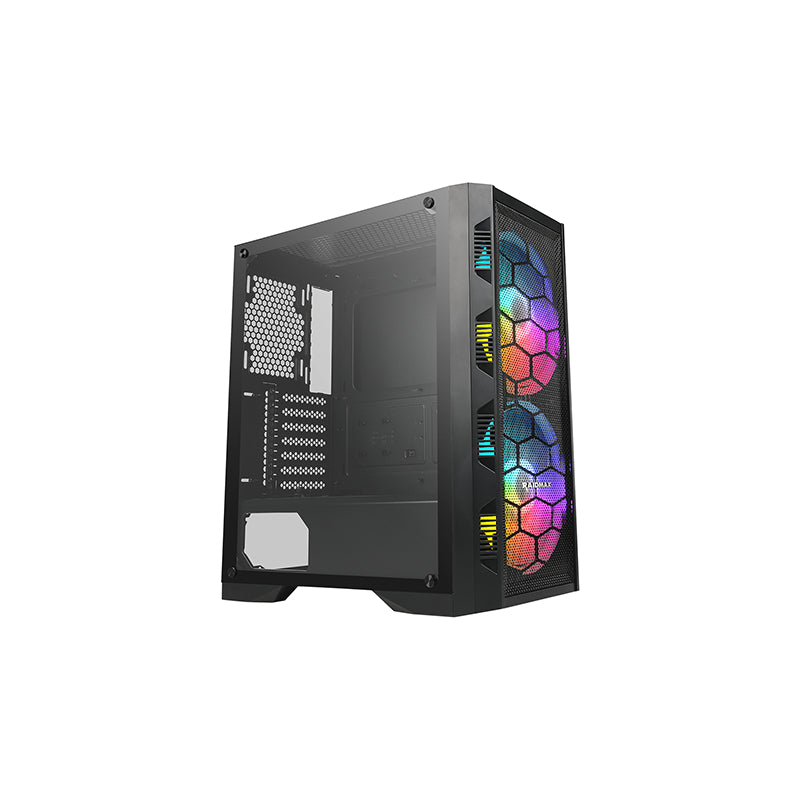 Raidmax X616tbf Atx|micro-atx|itx Argb Mid-tower Gaming Chassis - Black