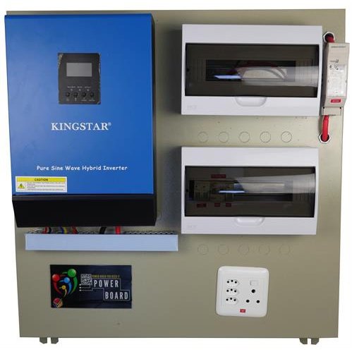 Solarix KingStar 3500VA 24VDC Hybrid Inverter And Semi Plug And Play Power Board Mini Solution - 60A PWM Solar Charge Controller 3000w Rated Power Maximum Charge Current 60A OffGrid 105VDC AC/DC Ready DB Board with 40A AC UPS Changeover Switch and is D...