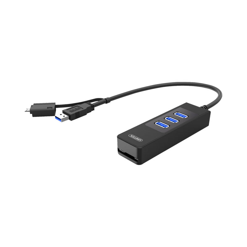 Unitek 3-Port Usb3.0 Hub With Sd Card Reader Plus Otg Adapter
