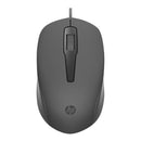 HP 150 Wired Mouse Optical Black - ergonomic and reliable input device designed for everyday use featuring a sleek black design. It connects via a USB Type-A port and offers a resolution of up to 1600 DPI for precise tracking making it suitable for bot...