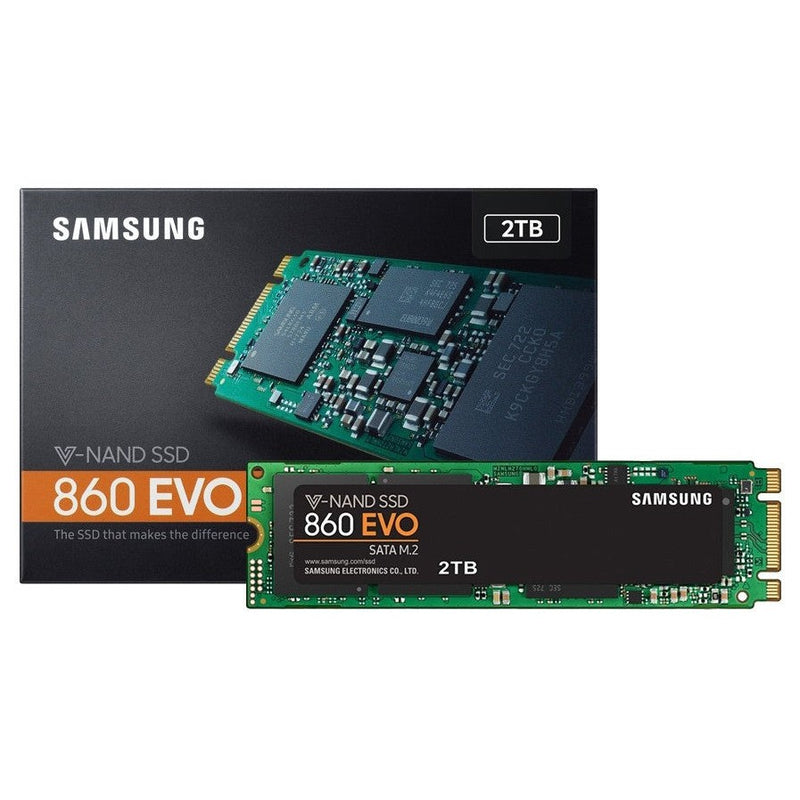 Samsung 860 Evo 2Tb M.2 2280 Solid State Drive - Read Sequential Speed Up To 550 Mb S, Write Sequential Speed Up To 520 Mb S, Random Read Max 97000 Iops, Retail Box, 1 Year Warranty