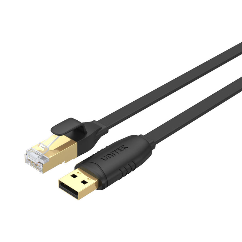 Unitek 1.8M Usb2.0 To Rj45 Console Rollover Flat Cable (Y-Sp02001B)