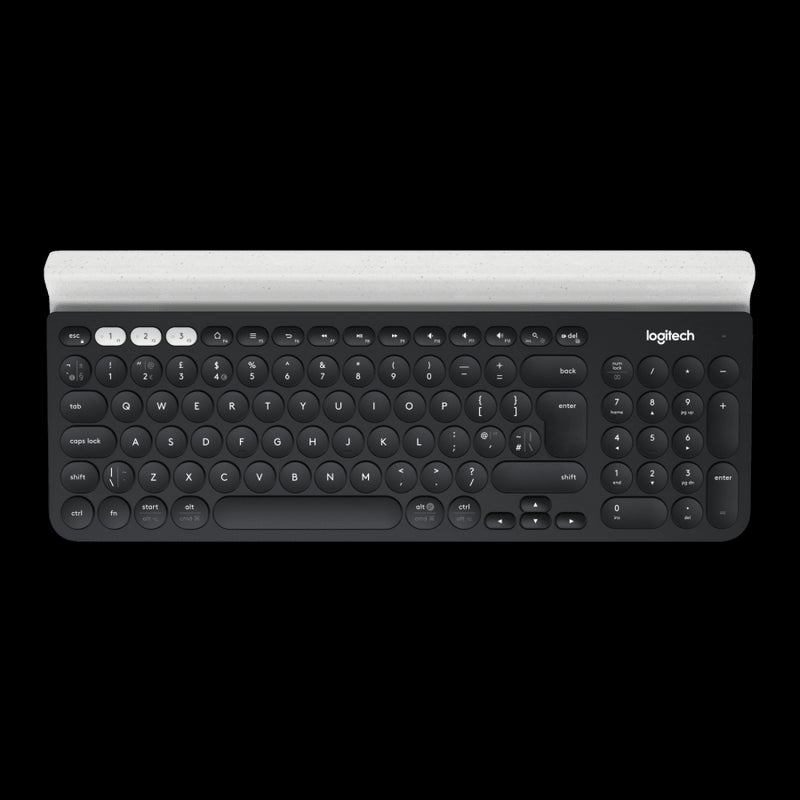 Logitech® K780 Multi-Device Wireless Keyboard - Dark Grey/Speckled White - Us Int'L - 2.4Ghz/Bt - N/A - Intnl