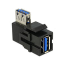 Delock Keystone Module Usb 3.0 A Female - Usb 3.0 A Female 90° Angled Black