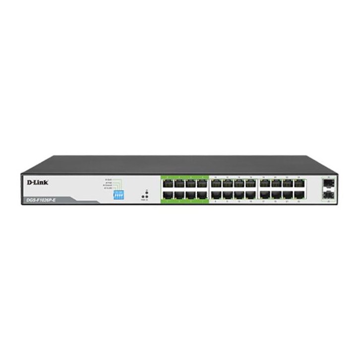 D-Link Consumer D-Link 26-Port 10 100 1000Mbps Unmanaged Gigabit Long Range Poe Switch (24X Poe Ports + 2X Sfp Uplink Ports)