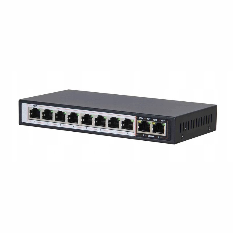 D-Link Consumer 10-Port 10 100 1000Mbps Unmanaged Gigabit Long Range Poe Switch (8X Poe Ports + 2X Uplink Ports) 96 Watts Poe Budget Max Distan