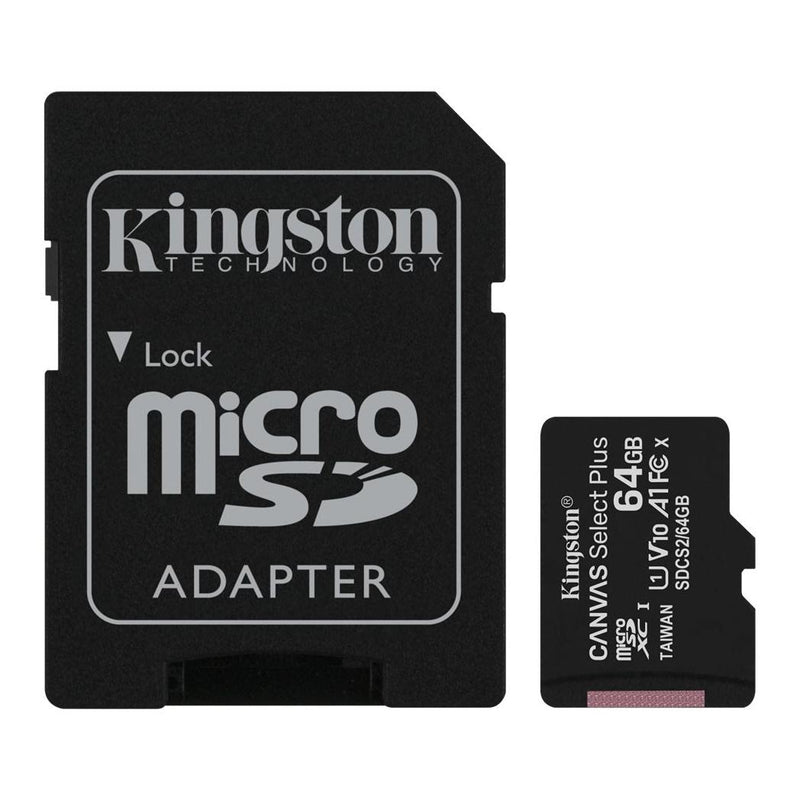 Kingston Micro Sd Card Canvas Select Plus 64Gb 100Mb S Limited Lifetime