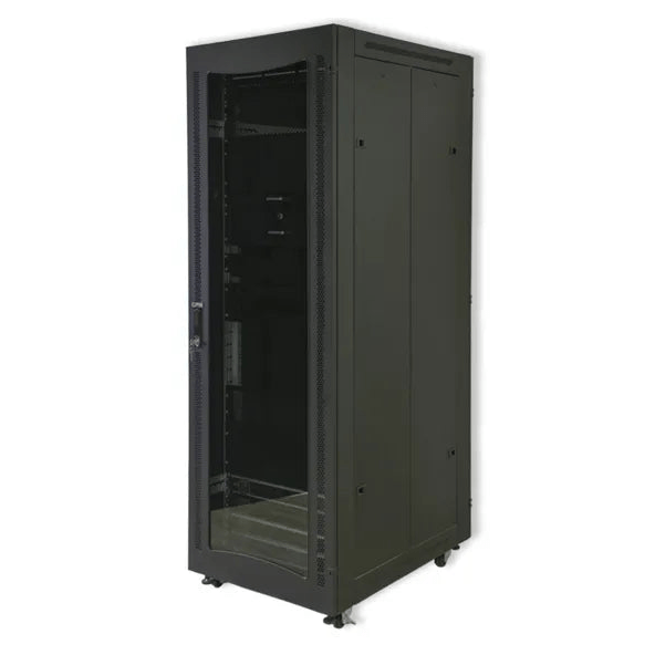 Rct 38U Server Cabinet 600X800 Glands + Screws Glass Ap6838.Gla.B