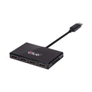 Club3D Multi Stream Transport (Mst) Hub Displayport To Quad Displayport 1.2 Monitor With Usb Power (Csv-6400)