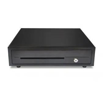 Maken Economical Cash Drawer - Black, 24V, Epson Rj11 Printer Kick, Micro-Switch, Removable Cash Tray, 4-Bill 8-Coin