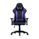 Cooler Master Caliber R1S Gaming Chair Purple Camo Recline Height Adjust Head And Lumbar Pillows Premium Materials Ergo
