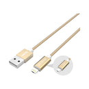 Unitek 1.5M 2-In-1 Usb To Micro Usb And Lightning Cable, Gold