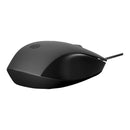 HP 150 Wired Mouse Optical Black - ergonomic and reliable input device designed for everyday use featuring a sleek black design. It connects via a USB Type-A port and offers a resolution of up to 1600 DPI for precise tracking making it suitable for bot...