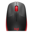 Logitech M190 Full-Size Wireless Mouse - Red - 2.4Ghz - N A - Emea - M190