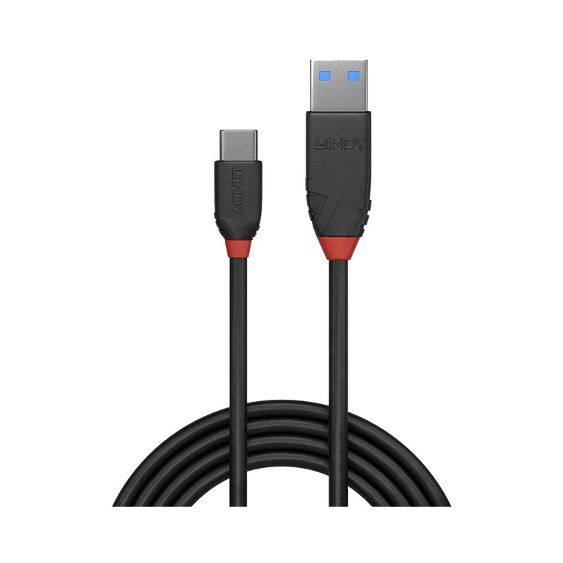 Lindy Usb3.1 Am To Cm 3Amp Cable - Black Line - 0.5M