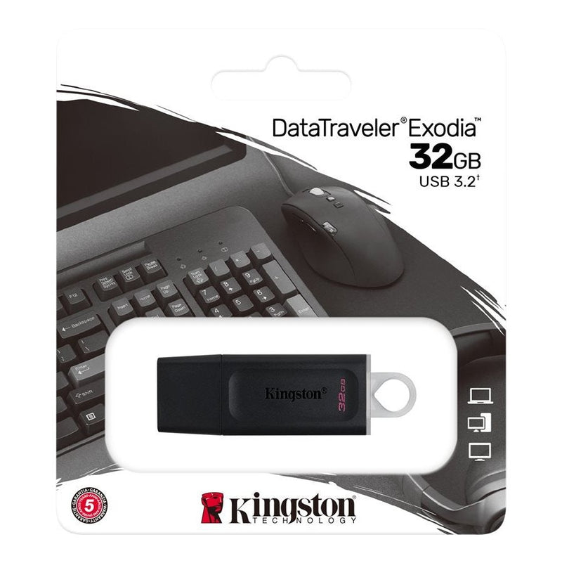 Kingston 32Gb Usb3.2 Gen 1 Datatraveler Exodia (Black + White)