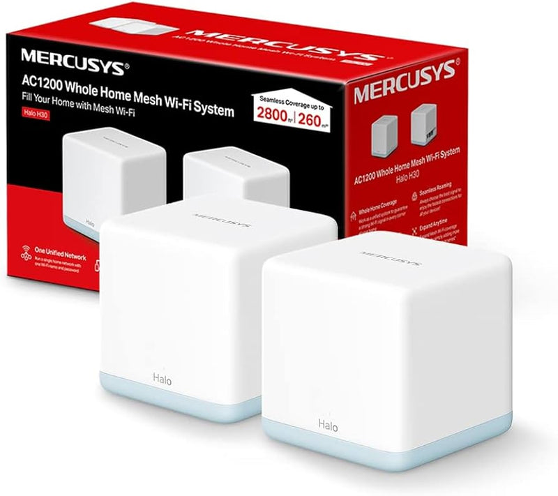 MERCUSYS AC1200 WHOLE HOME MESH WI-FI SYSTEM 300 MBPS AT 2.4 GHZ 867 MBPS AT 5 GHZ - 2 PACK