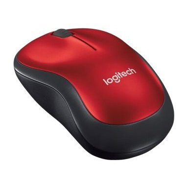 Logitech Wireless Mouse M185 (RED) Nano USB receiver 3 buttons optical tracking with wheel 10m range
