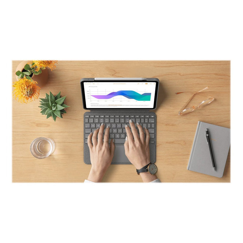 Logitech Combo Touch For Ipad Pro 11-Inch (1St, 2Nd, 3Rd And 4Th Gen)-Grey-Us-N A-N A-Intnl-973-Emea