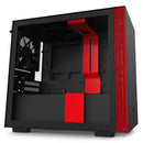 Nzxt H210 Black Red Mini-Itx Case With Tempered Glass