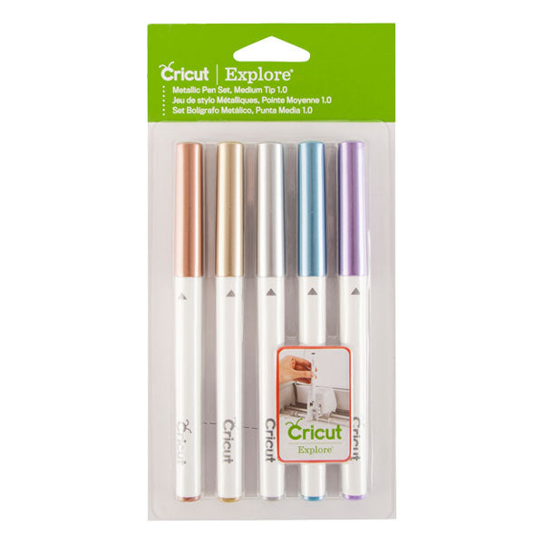 2008406 - Cricut Explore Maker Medium Point Pen Set 5-Pack (Metallic) .