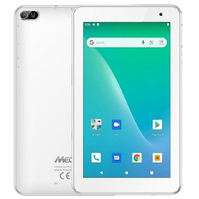 Mecer Xpress Smartlife 7” Android11 Go Quad Core1.3Ghz 1Gb 16Gb Wi-Fi 0.3+2M 3G Sim 1024X600 2400Mah Folio White.