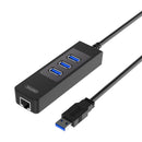Unitek 3-Port Usb3.0 Hub With 1-Port Gigabit Ethernet