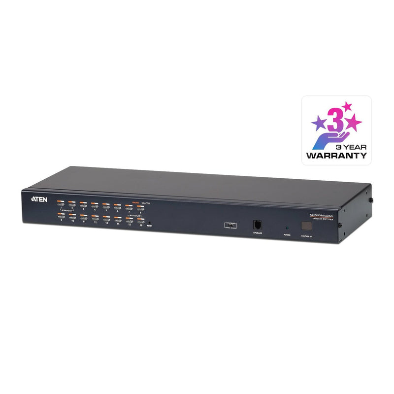16-Port Cat 5 Kvm Switch W Daisy-Chain W (Us Eu Out) Cord Aten Altusen