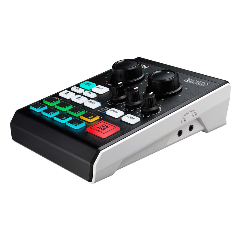 Aten Podcast AI Audio Mixer 6-Channel