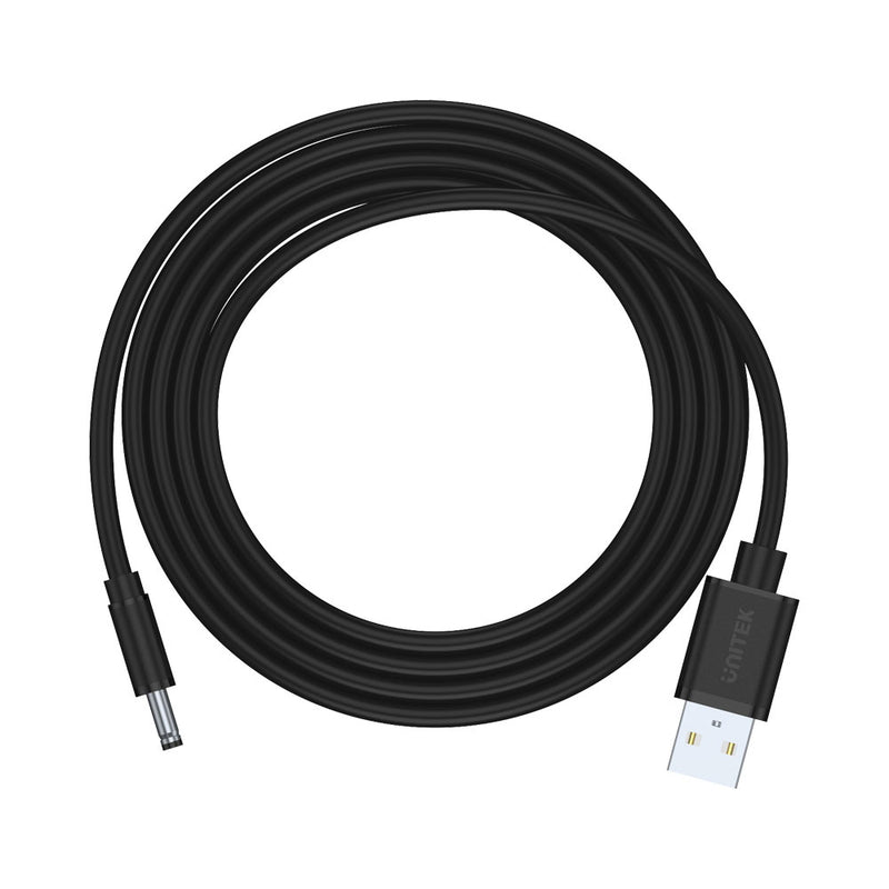 Unitek Y-C495Bk 1M Usb Type-A Male To Dc3.5Mm (3.5 × 1.35Mm) Power Cable