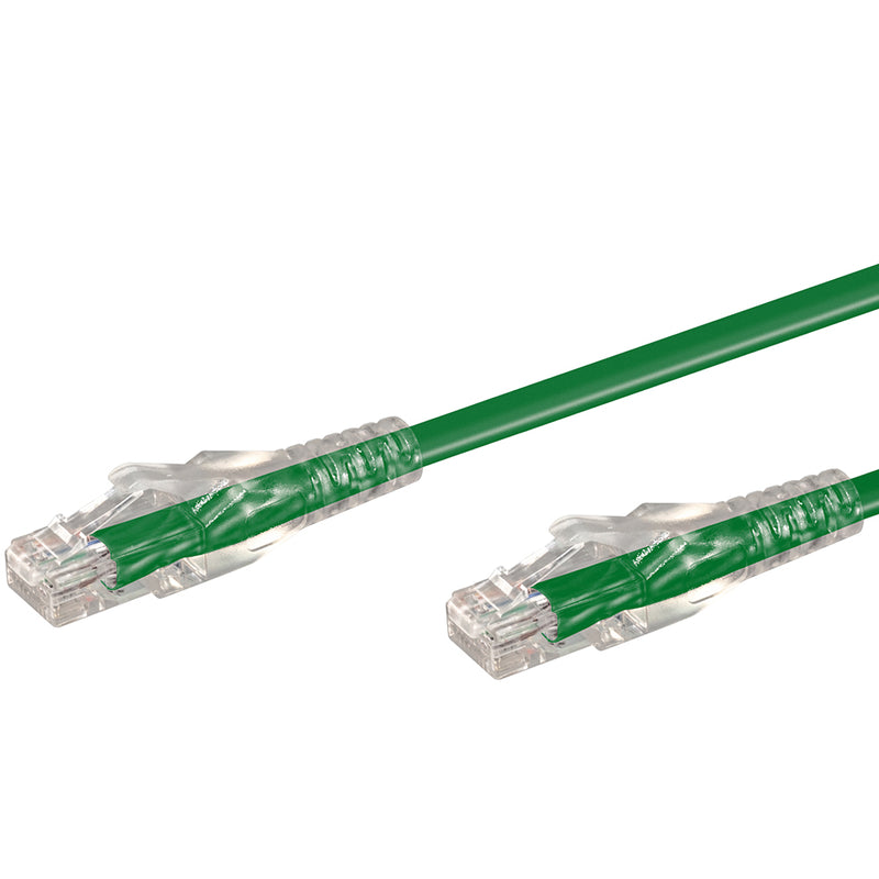 Linkqnet Rj45 Cat6 Anti-Snag Moulded Pvc Network Flylead - Green - 1M
