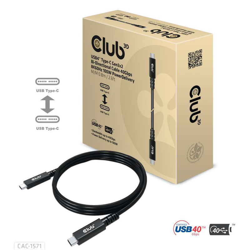 0.8M Usb4 Type-C Bi-Directional With 100W Pd M-M..